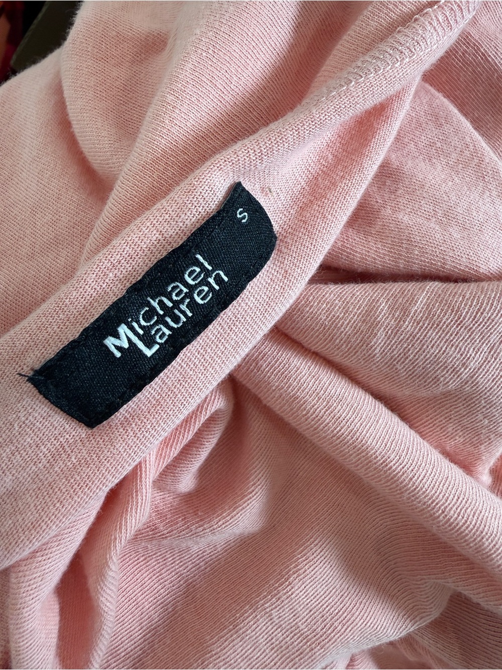 Michael Lauren Dusty Pink Long-Sleeve Ruffle Detail Top - Picture 4 of 4